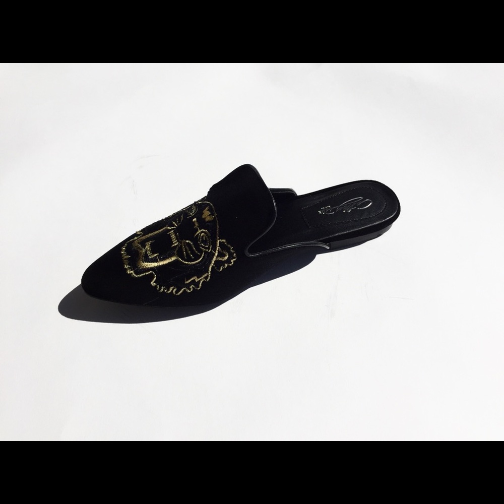 Cathy Din Embroidered Mules -NWT